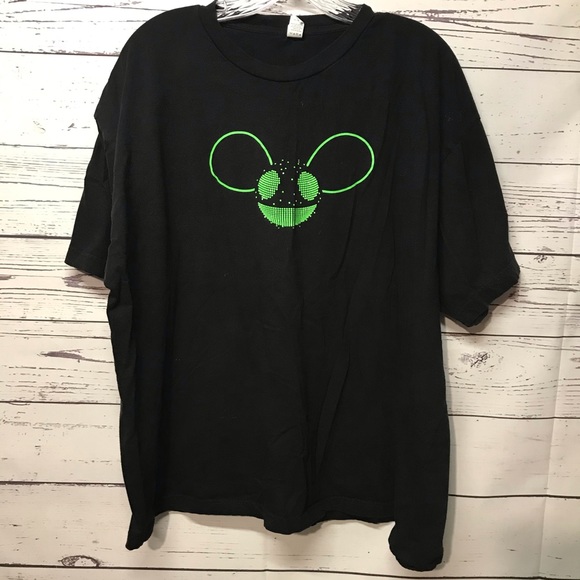 Deadmau5 4 XL North American 2011 Tour Double Sided Graphic Tee Electronic Music - Picture 1 of 6